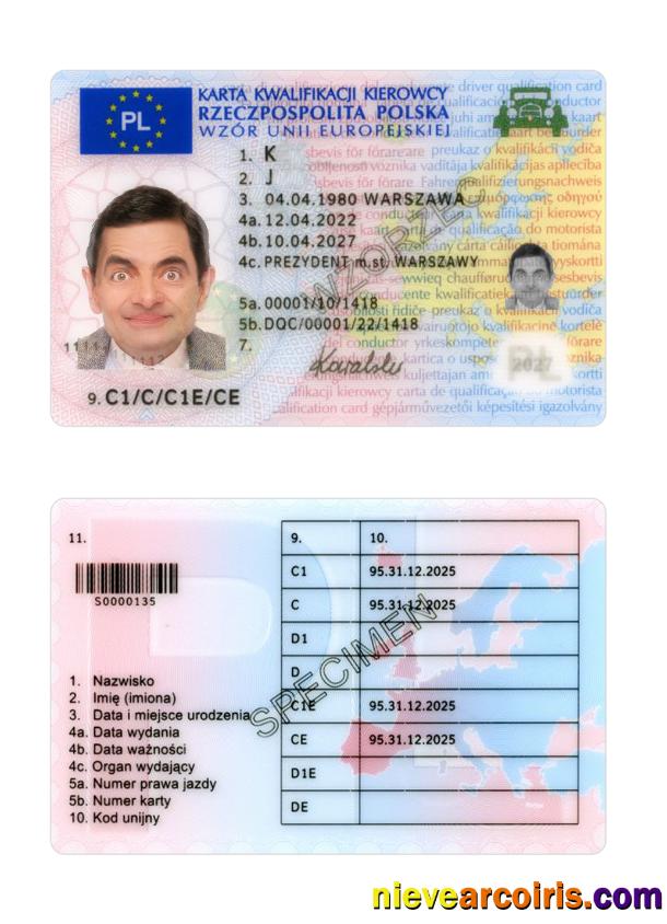 Poland driving license 2022-present